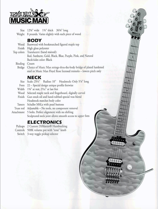Ernie Ball Music Man EVH ☆ Edward Van Halen Signature Guitar